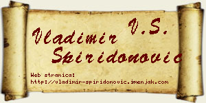 Vladimir Spiridonović vizit kartica